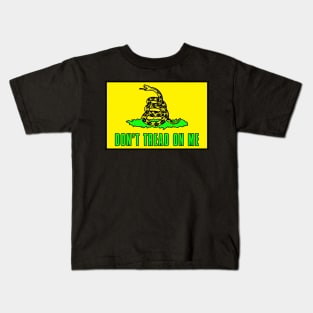Dont tread on me flag - Safety Yellow Osha Approved - Construction Kids T-Shirt